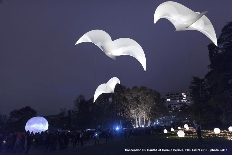 Aerosculpture Festival Cultura Nova Heerlen mouettes ciel