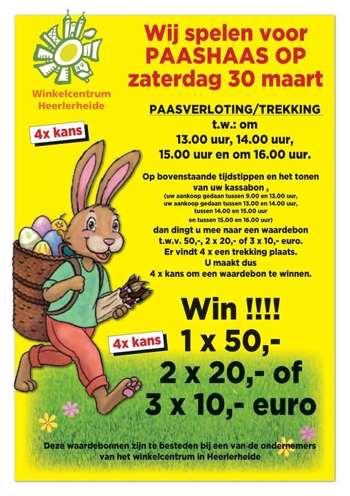 Paashaas ook dit jaar weer in Heerlerheide