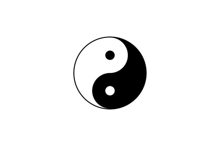 The yin yang symbol, Tai Chi Taoism religion icon, Tao religion
