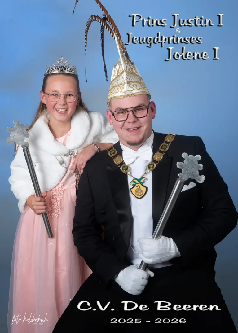 Prins-Justin-1e-en-Jeugdprinses-Jolene-1e-De-Beeren 2025-2026