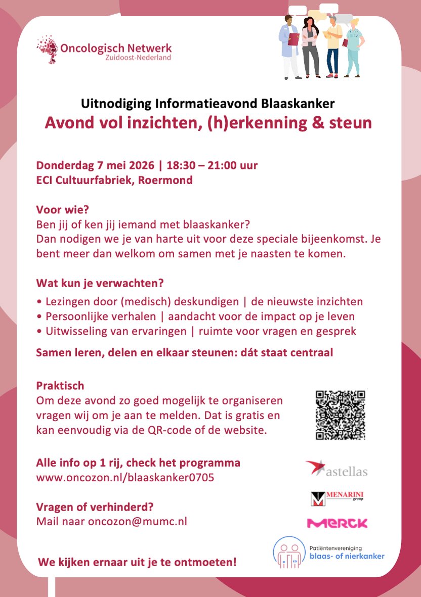What is changing in bladder cancer care? Information evening in Roermond ...