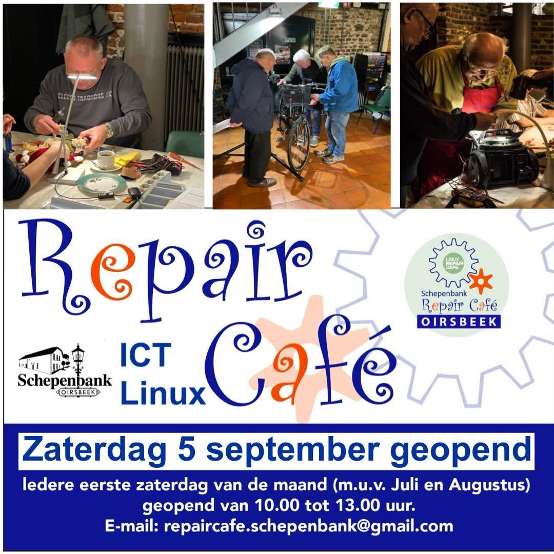 Repair & Linux Café Oirsbeek helpt gratis met kapotte spullen en computerproblemen
